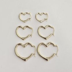14kt Real Gold Heart Earring