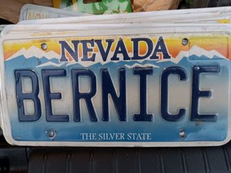 Old "Bernice" License Plate
