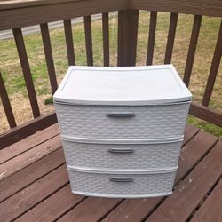 3 Drawer Wide Tower Dark Gray - Brightroom™: Plastic Storage Drawers, Portable Universal Storage, No Assembly Required