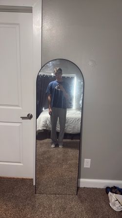 Arched full length mirror