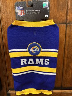LA RAMS DOG SWEATER SIZE L