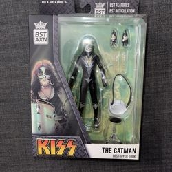 BST AXN KISS Destroyer Tour: THE CATMAN Peter Criss 5" Figure & Accessories NIB