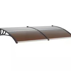 VEVOR Window Door Awning Canopy 80 in. x 40 in. UPF 50+ Polycarbonate Entry Door Outdoor Window Awning Exterior@R1-644