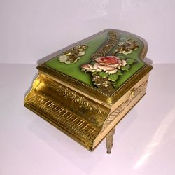 Vintage Grand Piano Music Cigarette Jewelry Box