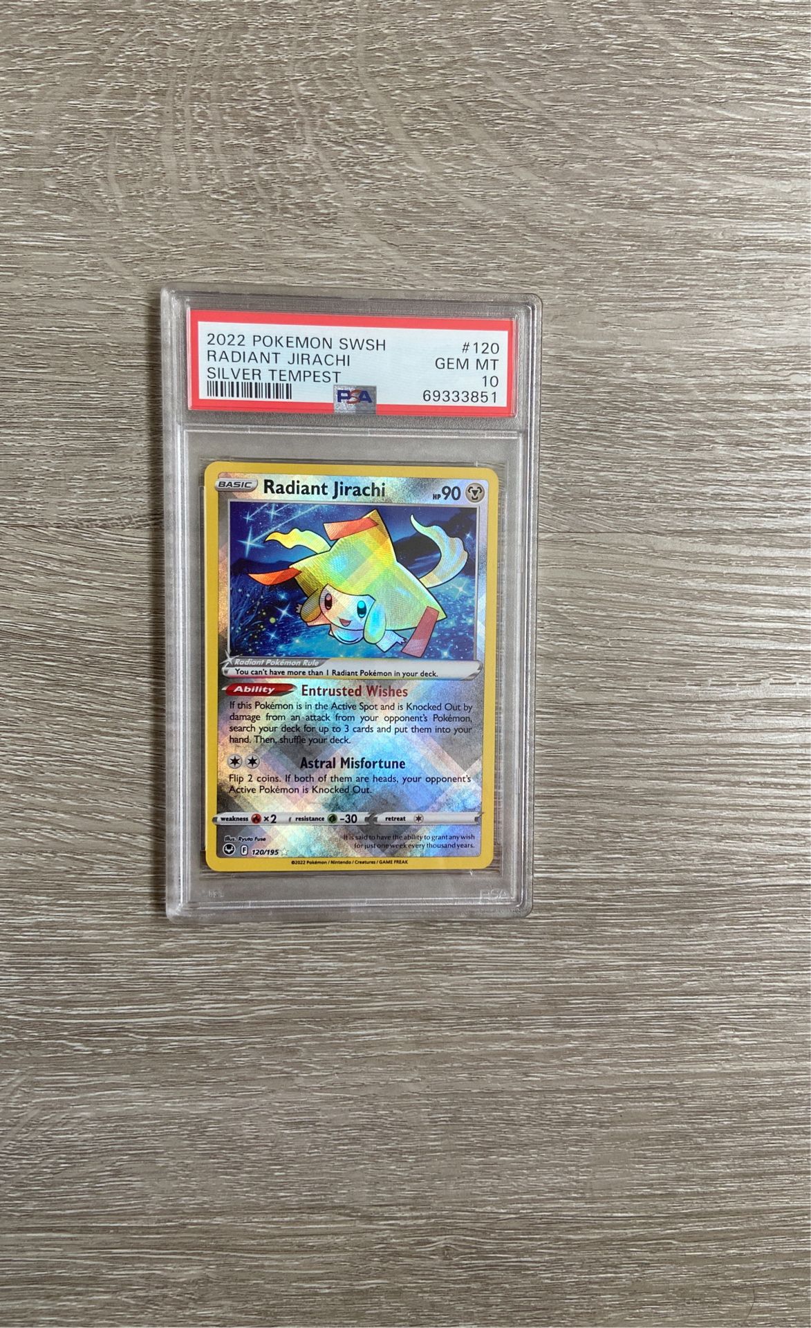 Pokemon TCG Radiant Jirachi 120/195 PSA 10 Gem Mint