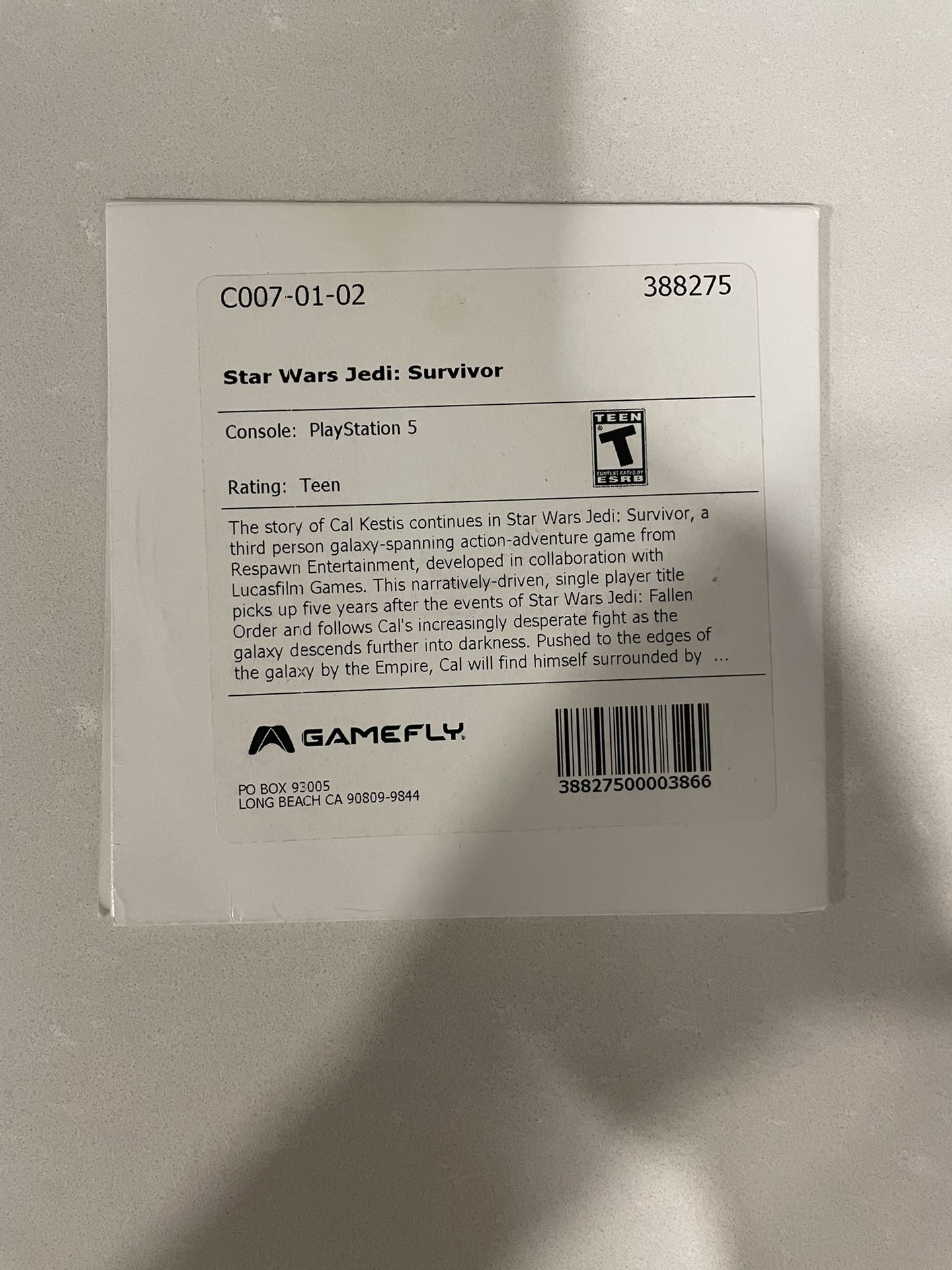 Star Wars Jedi Survived PS5