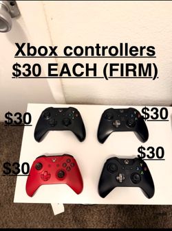 Xbox One controllers $30  EACH (FIRM) all tested  and cleaned