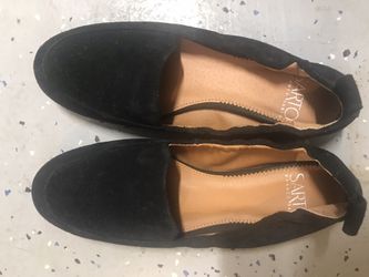 Franco Sarto black suade flats