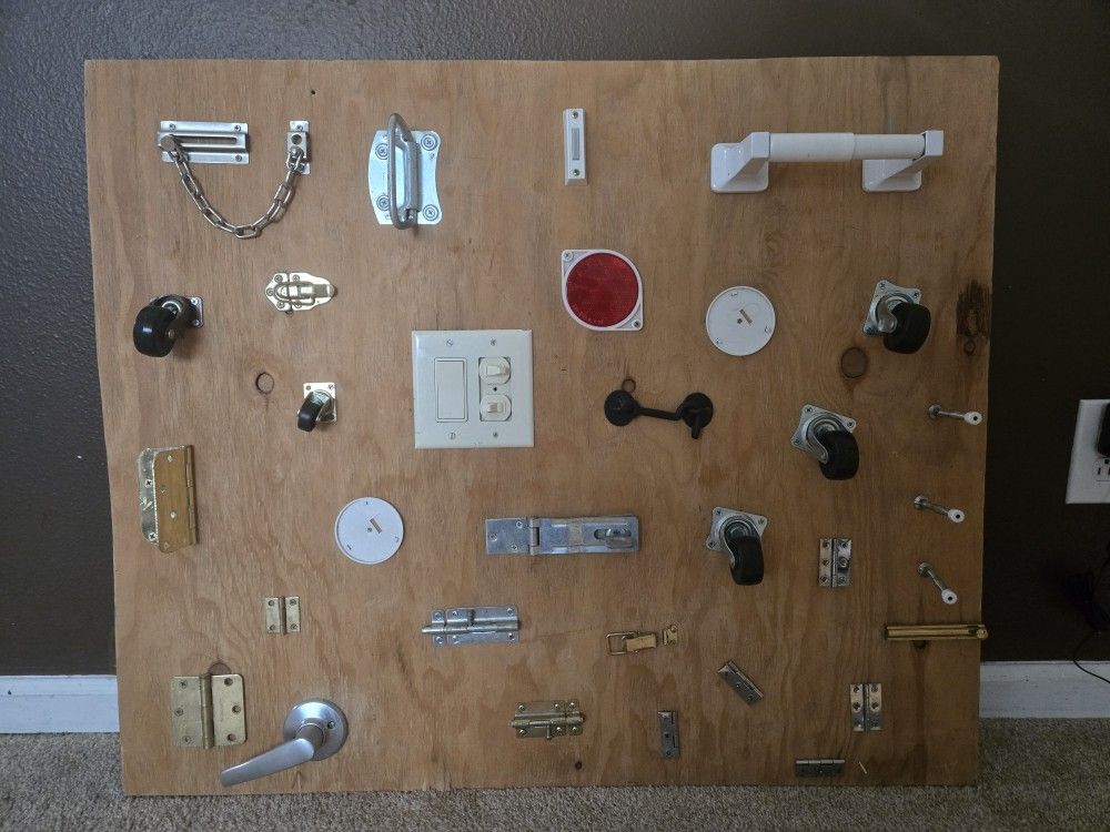 Handmade busy board.