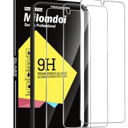 Milomdoi 3 Pack Screen Protector for iPad Pro 13 Inch 2024 7th Generation with 3 Pack Tempered Glass Camera Lens Protector, 9H Tempered Glass, Case Fr