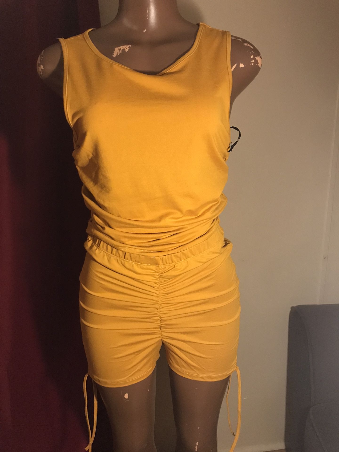 2 Piece Mustard Color Fit