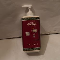 COCA COLA Red Ceramic Lotion Bottle 