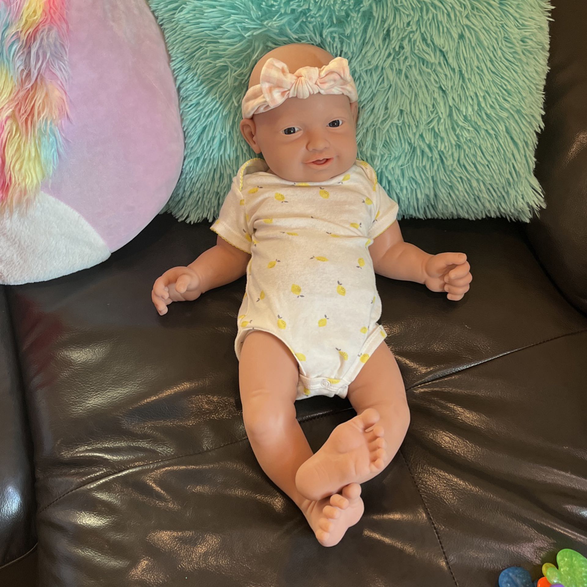 Vollence 23 inch Full Body Silicone Baby Dolls That Look Real,Not Vinyl Dolls,Real Full Silicone Baby Doll,Lifelike Newborn Baby Doll - Girl