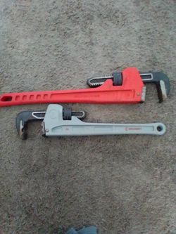 Milwaukee 18 Inch Pipe Wrench And A 14inch Crescent Wrench 