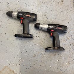 2)  Craftsman 3/8 drill Motors 19.2 Volt And 1) Light