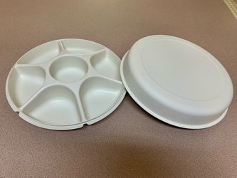Tupperware Divided Tray with Lid (Model No 1665 and 1666)