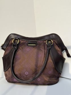 Jimmy Choo Designer Handbag – Brown & Purple Pattern – Gently Used
