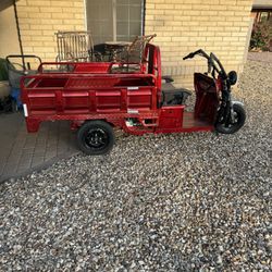 Electric trike with dump bed 60 volt motor