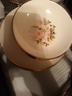 pink floral Berry Bowls & plates