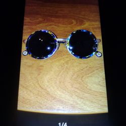 Raen Woman's Sapphire/Gold Sunglasses