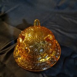 Small Amber Antique Ashtray
