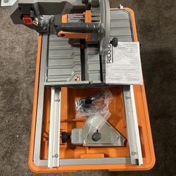 RIDGID 7” Wet Tile Saw w/ Stand - Used Once, Works Perfect