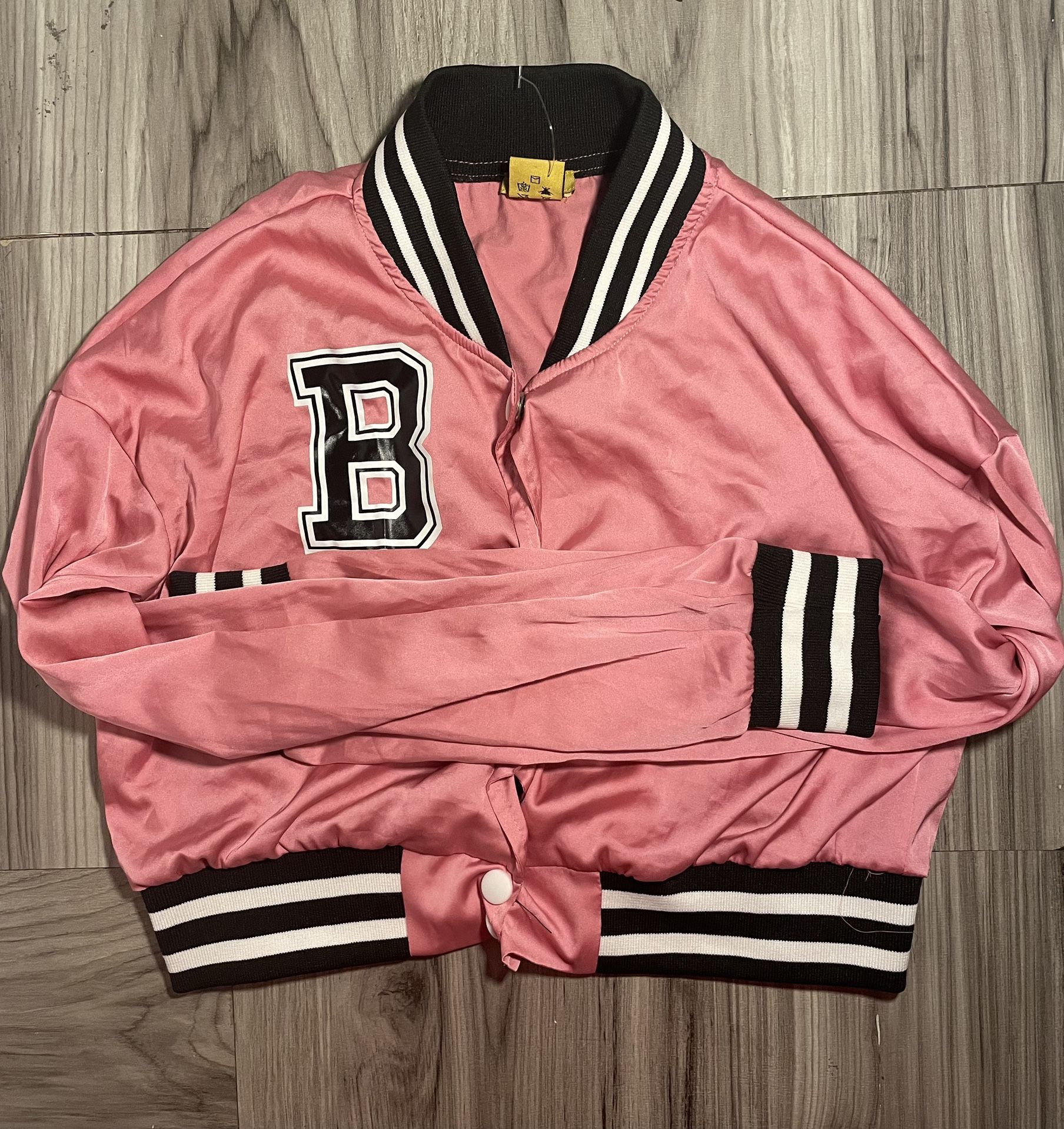 Letter B Pink Varsity Jacket