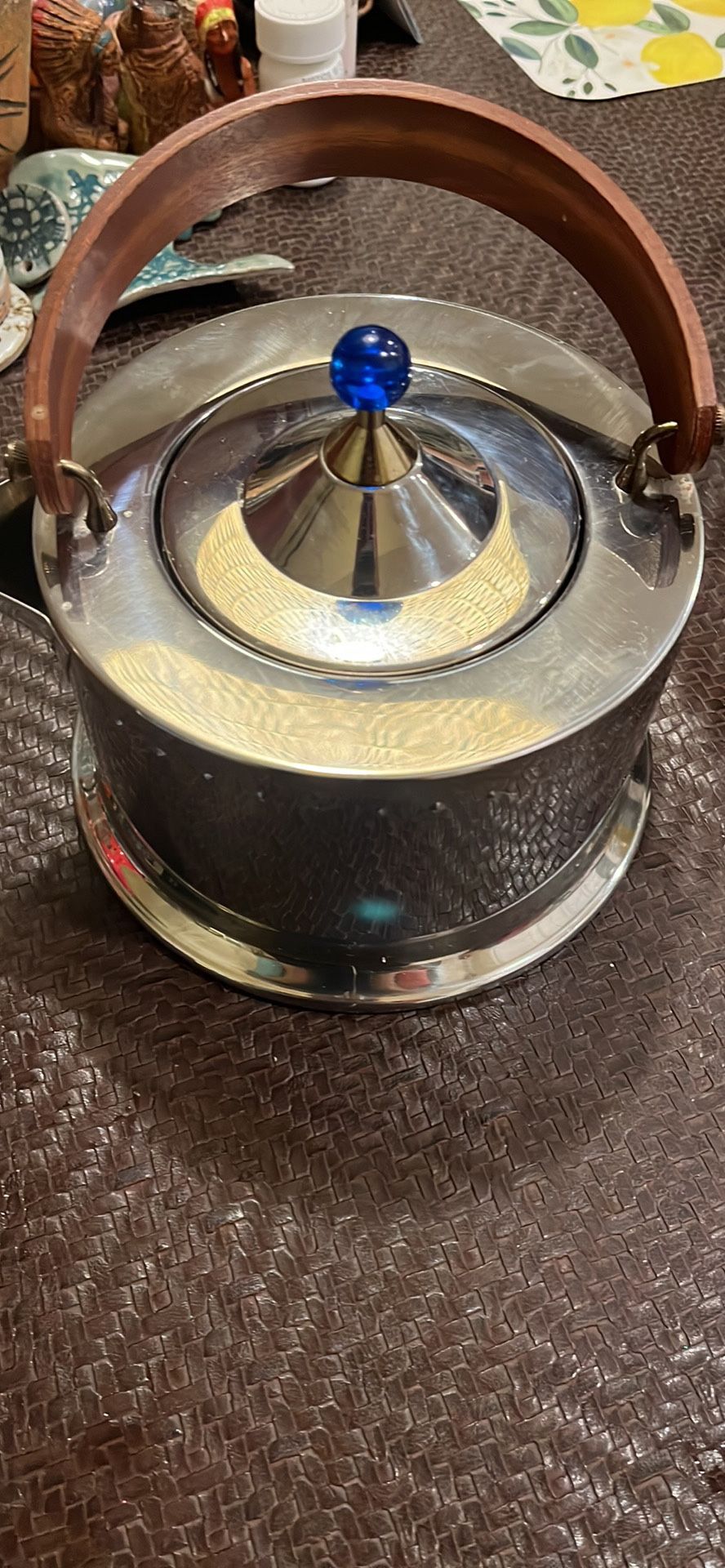 BODUM ITALY C JORGENSEN OTTONI MCM INOX 18/10 STAINLESS 2 QUART TEA POT KETTLE