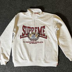 Supreme Crest Appliqué Zip Pullover XL