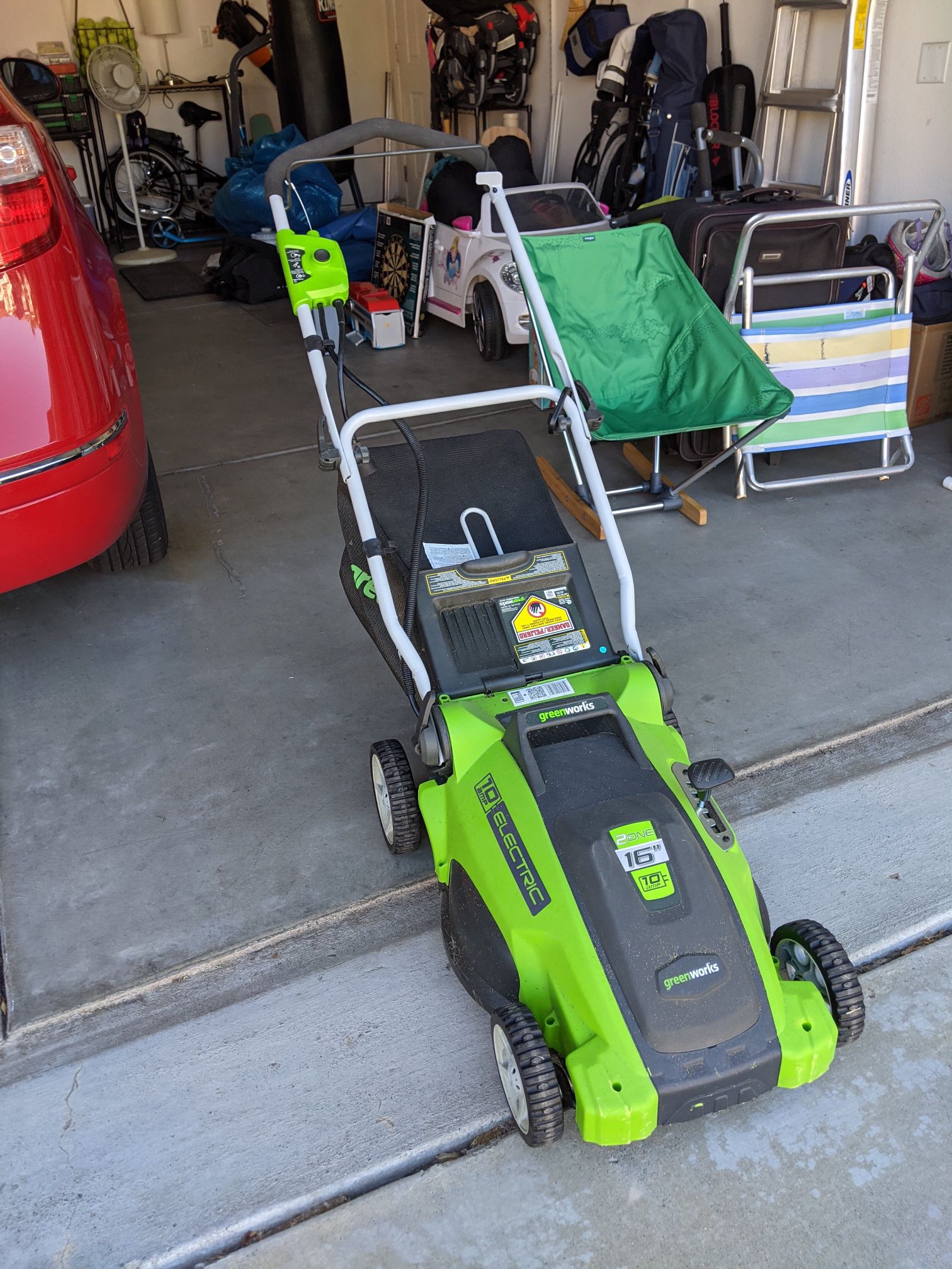 Greenworks 10-amp 16-inch Corded Electric Lawnmower 