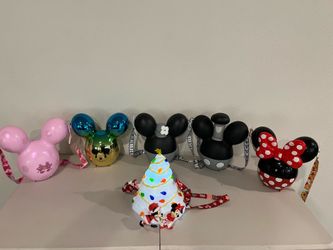Authentic Disney Parks Popcorn Bucket & Souvenir Collection (Mickey Balloons & Holiday Tree!)