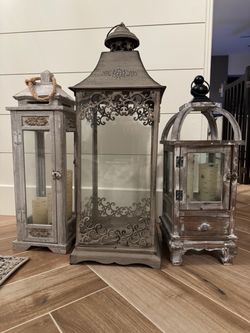Set of 3 Decorative Candle Lanterns