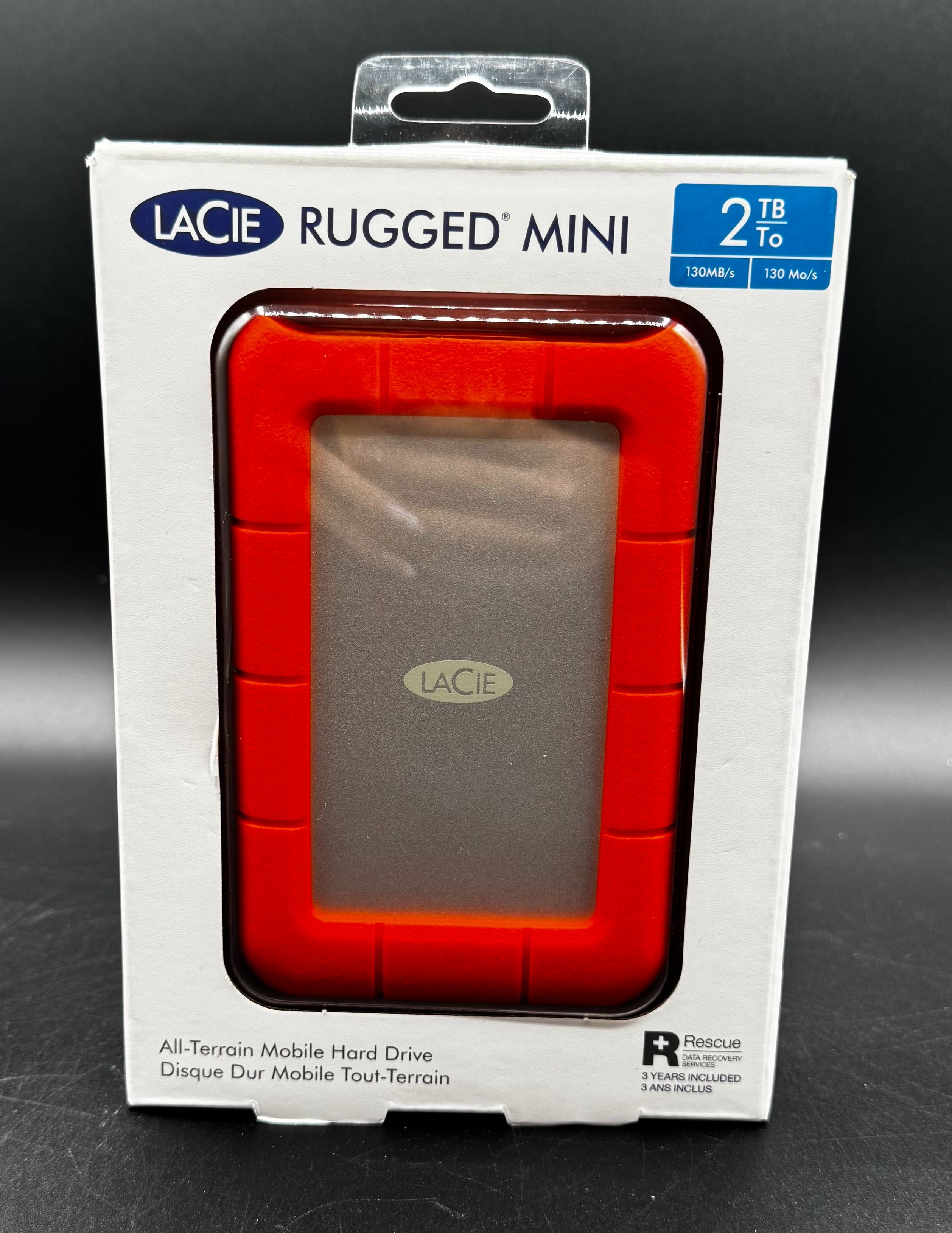 LaCie Rugged Thunderbolt Mini 2TB HDD–USB 3.0 Drop Shock Portable External Drive