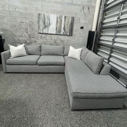 West Elm Gray Sectional 