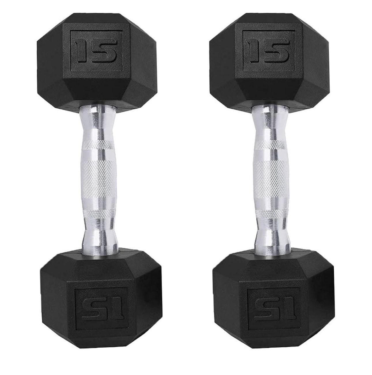 2  Pc —-15 Lbs Dumbbells – Hand Weights With Anti-Slip 