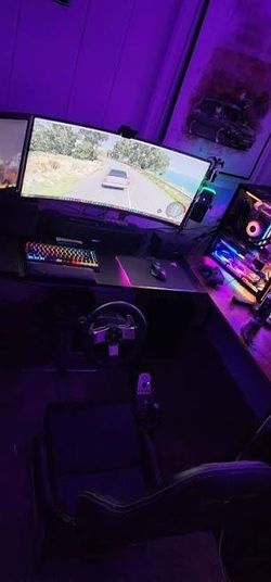G27 logiteach full wheel with monitor and seat