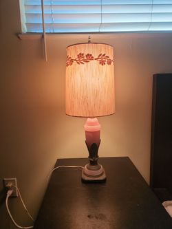Vintage rose quartz lamp
