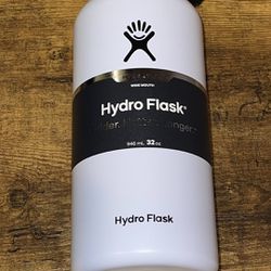 New Waterbottle 32 Oz Hydroflask White Gym Workout