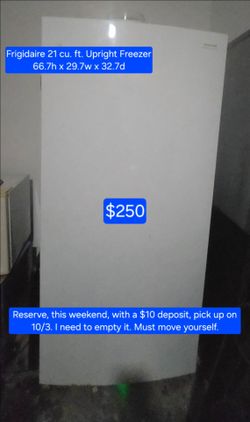 MOVING SALE! APPLIANCES!! Refrigerator, Upright Freezer, LG Washer & Dryer