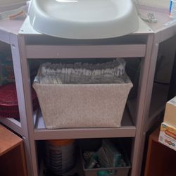 Corner Baby Changing Table With Changing Mat 