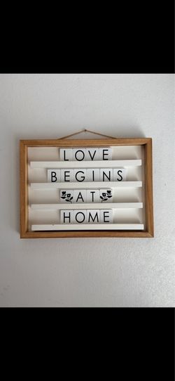 Wood framed wall decor