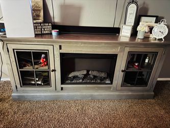 TV Stand with Electric Fireplace Insert