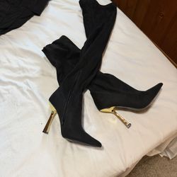 Botas de gamuza Ariba De La Rodilla 