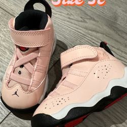 Toddler Pink Jordan 6 rings