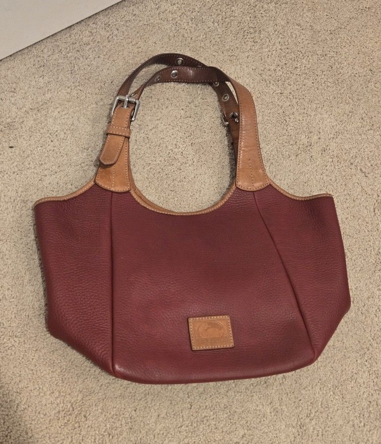 Dooney & Bourke Pebbled Leather Shoulder Bag.