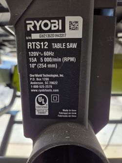 Ryobi 15 Amp 10 in. Compact Portable Corded Jobsite Table Saw with Folding Stand