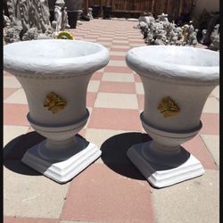 New Flower Pots Made Out Of Cement Perfect Gift 