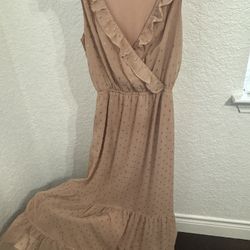 Soft Blush Color Long Dress 