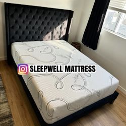 New Queen Bed Frame With Matress 