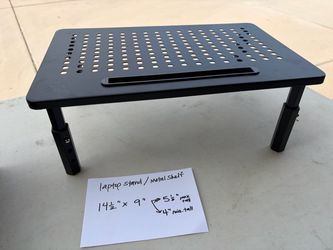 Black Metal Laptop Stand / Monitor Riser